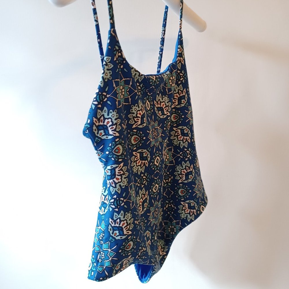 Camp Cove Swim One Piece Swimsuit in Tile Blue - Picture 3 of 8